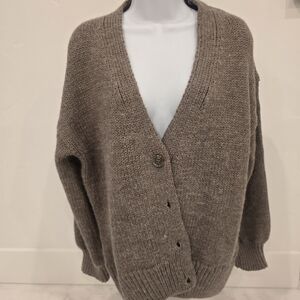 Elegant Taupe Women's Cardigan